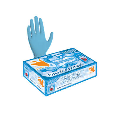 Nitrilové rukavice NITRIL IDEAL 100 ks, nepudrované, modré, 3.5 g