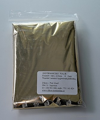 Izotermická fólie ALU zlatá 10ks, 140cmx210cm