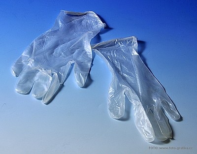 T-PE rukavice TPE ALLFOOD 200 ks, nepudrované, bílé, 37 mi - 1