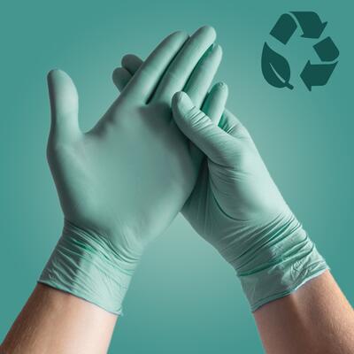 Nitrilové rukavice NITRIL BIO 100 ks, nepudrované, zelené S