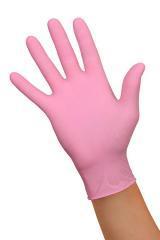 Nitrilové rukavice 100 ks (nepudrované, růžové)S - 2
